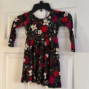 Floral Long Sleeve Kids Dress